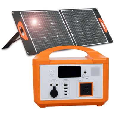 Économie d'énergie recharge cylindrique LifePO4 batterie centrale électrique portable avec panneau solaire pour le système solaire hors réseau